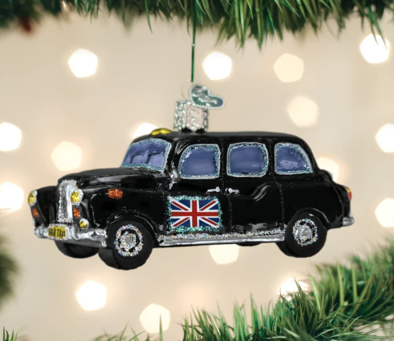 British Taxi Christmas Ornament